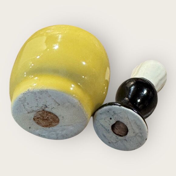 Vintage Shaving Mug and Brush Salt and Pepper Shakers, - Picture 3 of 3